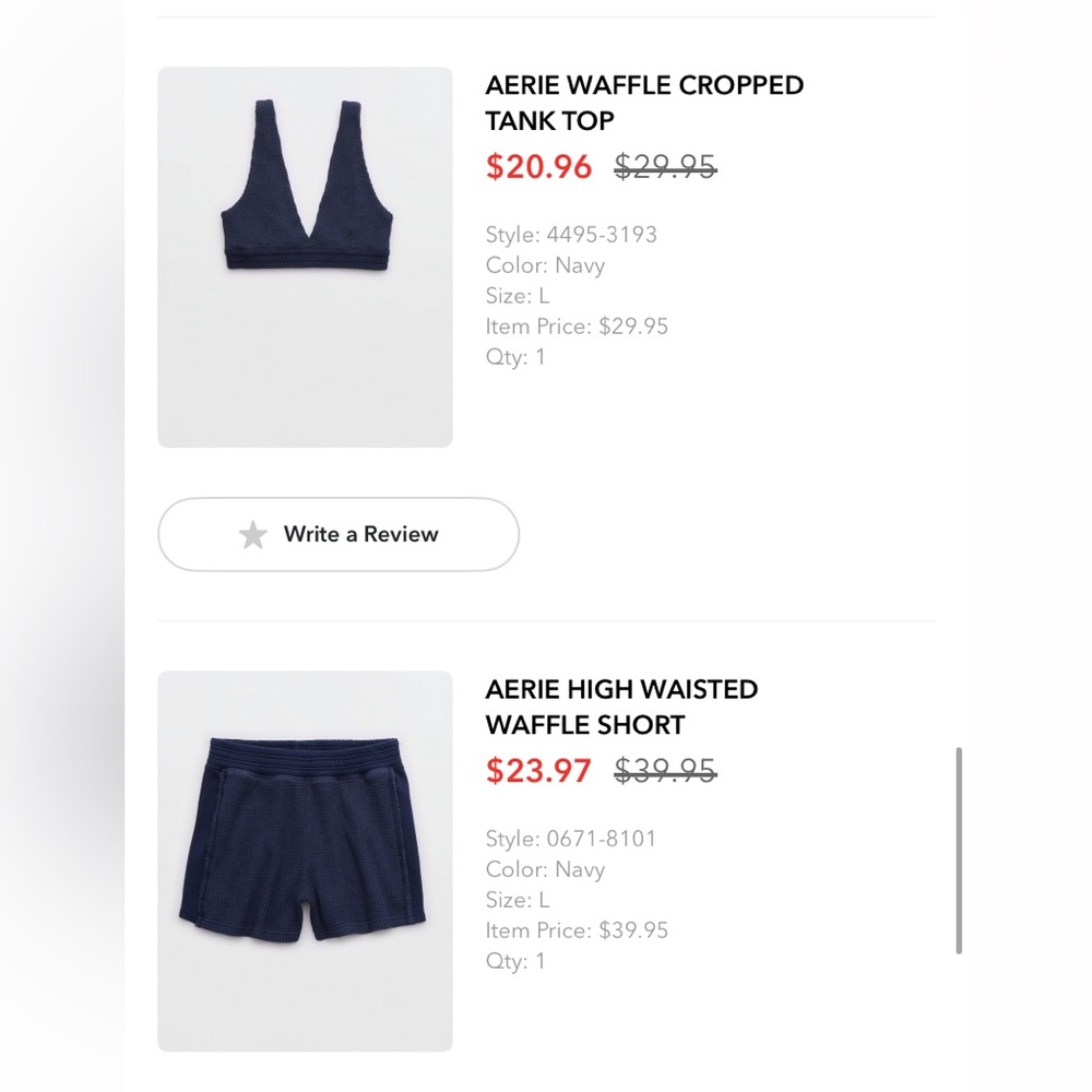 Aerie pajama set